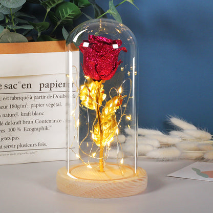 Eternal Rose LED Light in Glass Dome – Romantic Gift for Girlfriend, Wedding, Valentine’s Day, Mother’s Day & Special Occasions
