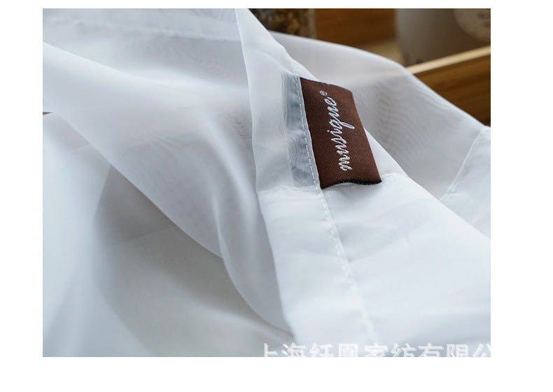 Modern Sheer Linen Curtain – Minimal Window Panel
