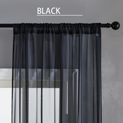 Modern Sheer Linen Curtain – Minimal Window Panel