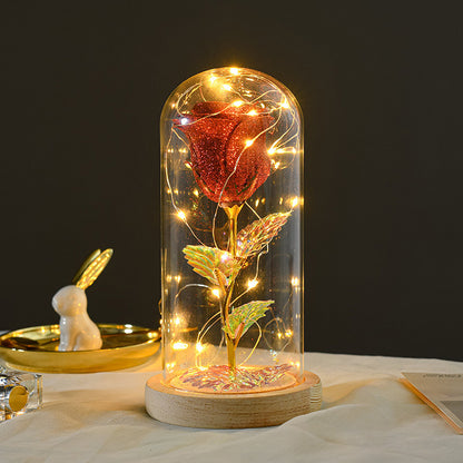 Eternal Rose LED Light in Glass Dome – Romantic Gift for Girlfriend, Wedding, Valentine’s Day, Mother’s Day & Special Occasions