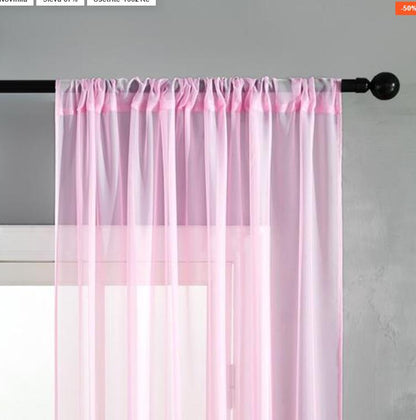 Modern Sheer Linen Curtain – Minimal Window Panel